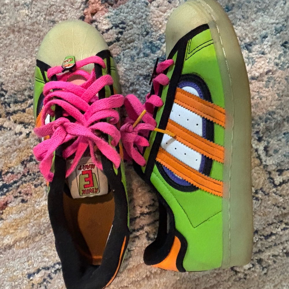 adidas Kids Sneakers in Green and Pink